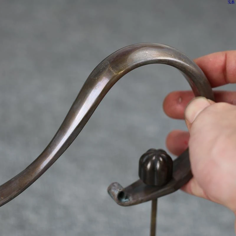画眉百灵鸟笼挂钩钩子纯铜提手川钩做旧鸟笼配件鸟用具