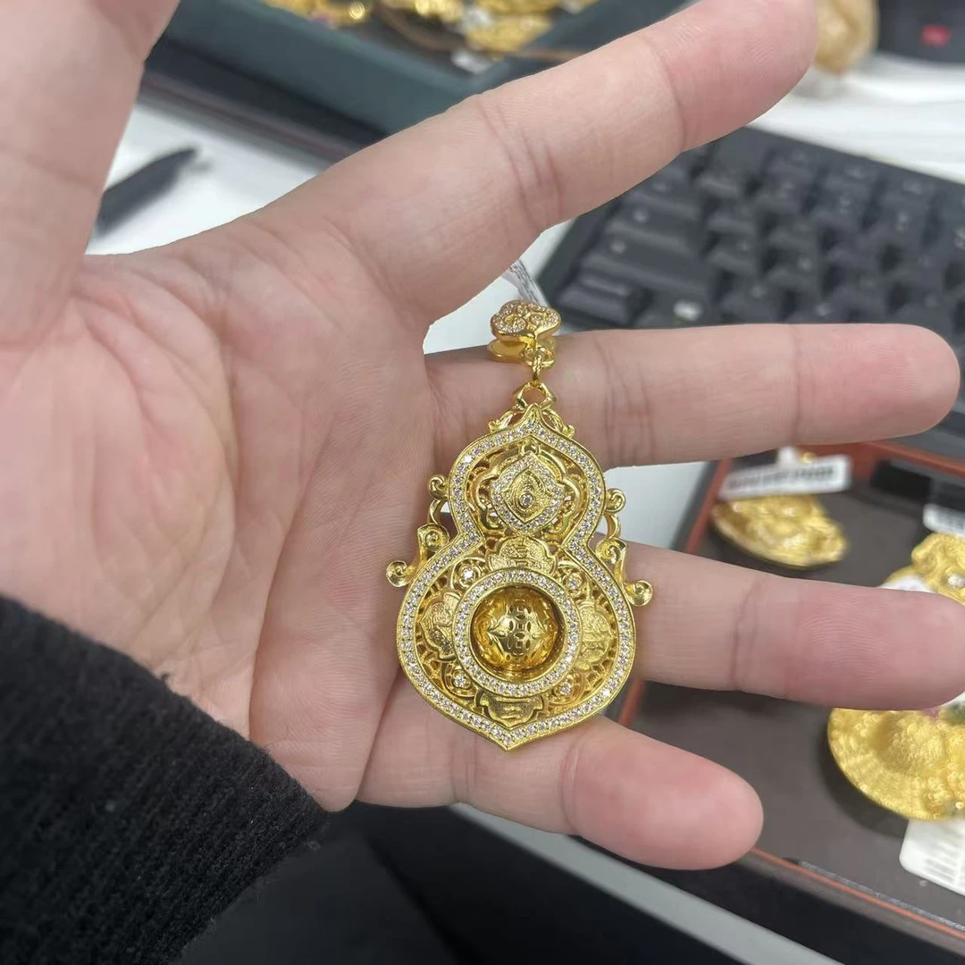 足金999【八宝葫芦】工艺品黄金【不含链】