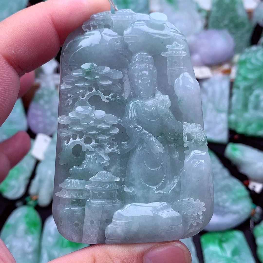 翡翠未镶嵌吊坠(不含链)