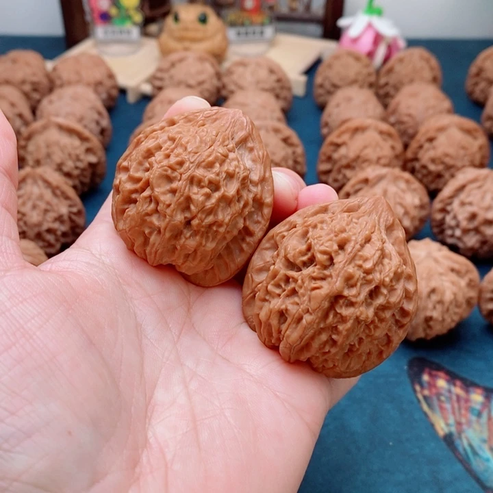 把件文玩核桃牡丹纹41