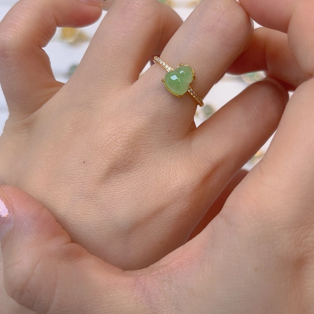 翡翠戒指银S925镶嵌