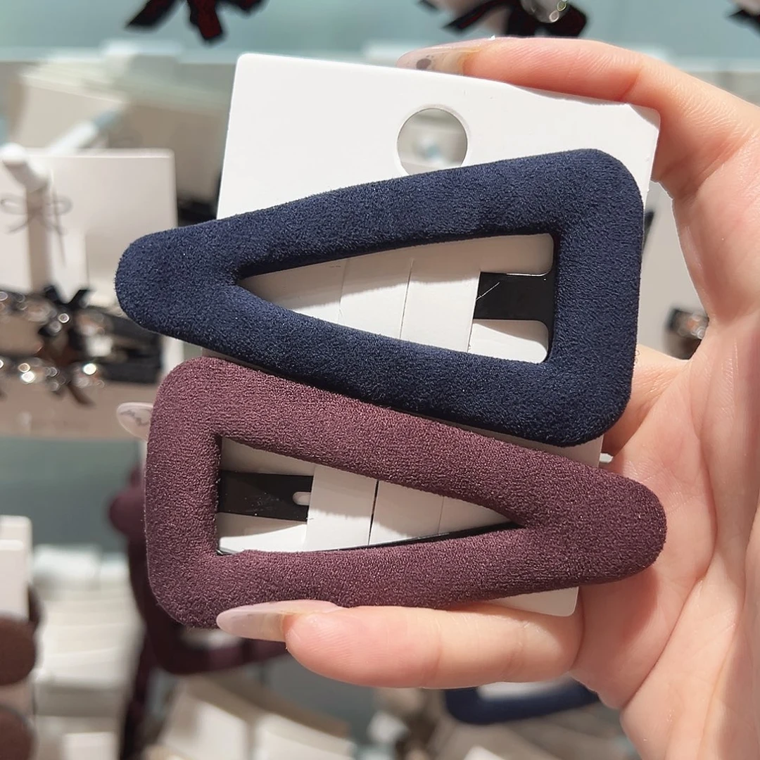 皮质铁合金红蓝大三角掰掰夹