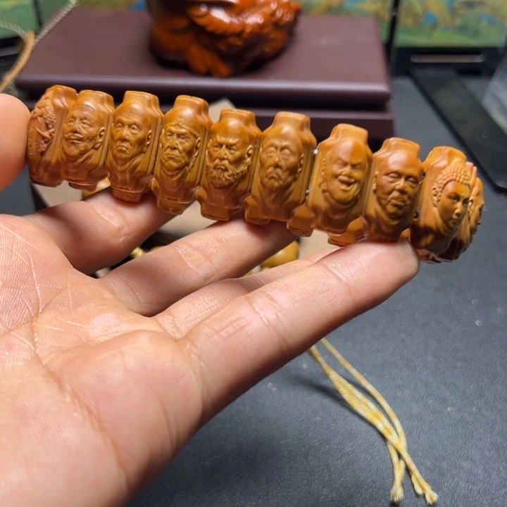 手串/手链橄榄核橄榄核雕十八罗汉手牌
