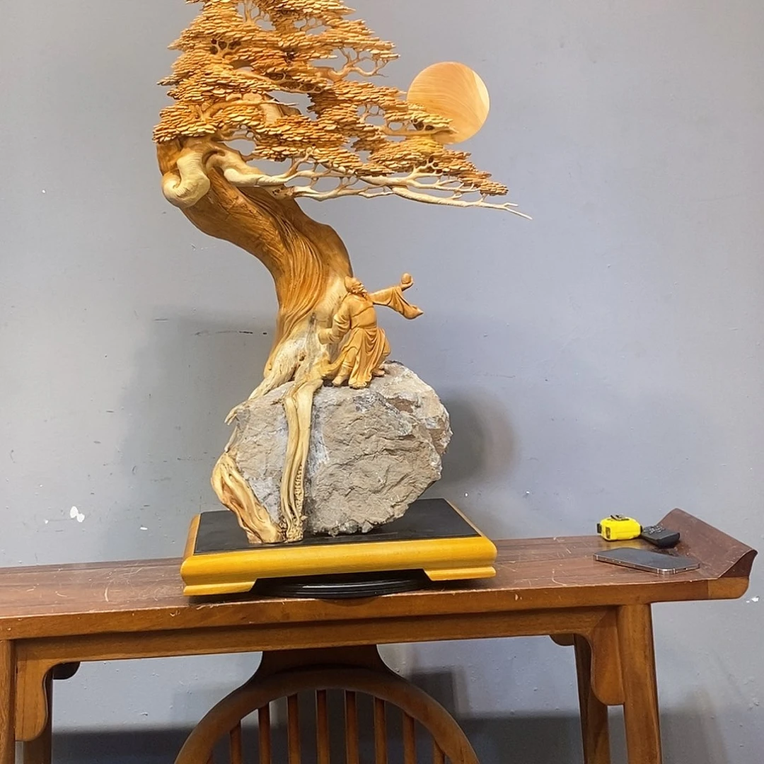 柏木（崖柏）密****部木雕艺术作品欣赏