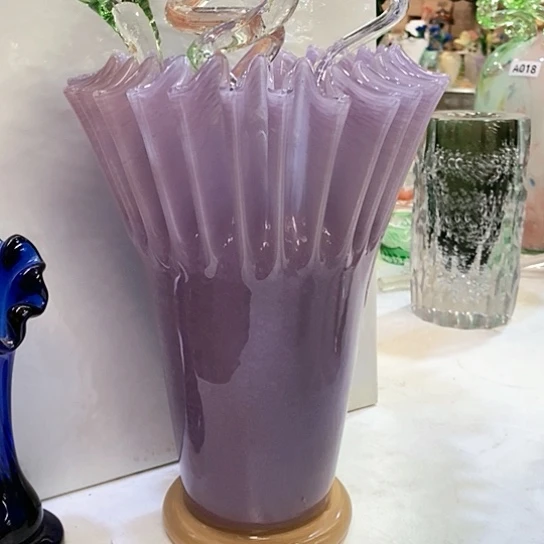 琉璃花瓶高28厘米口径18厘米