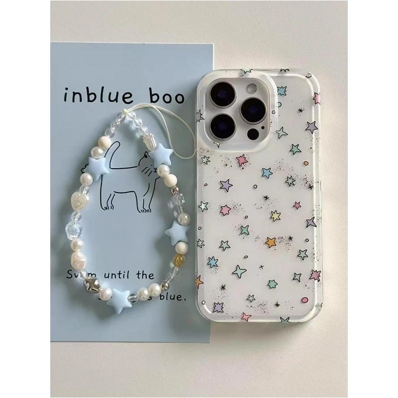 Lucky泼墨彩色星星适用iPhone1615大孔手机壳华为vivo小米oppo套