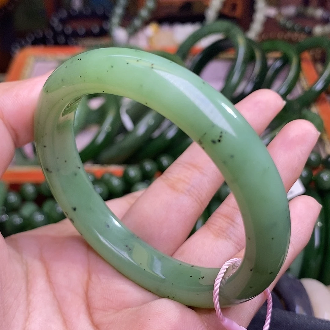 和田玉未镶嵌颈饰碧玉乌兰海平安镯56.3