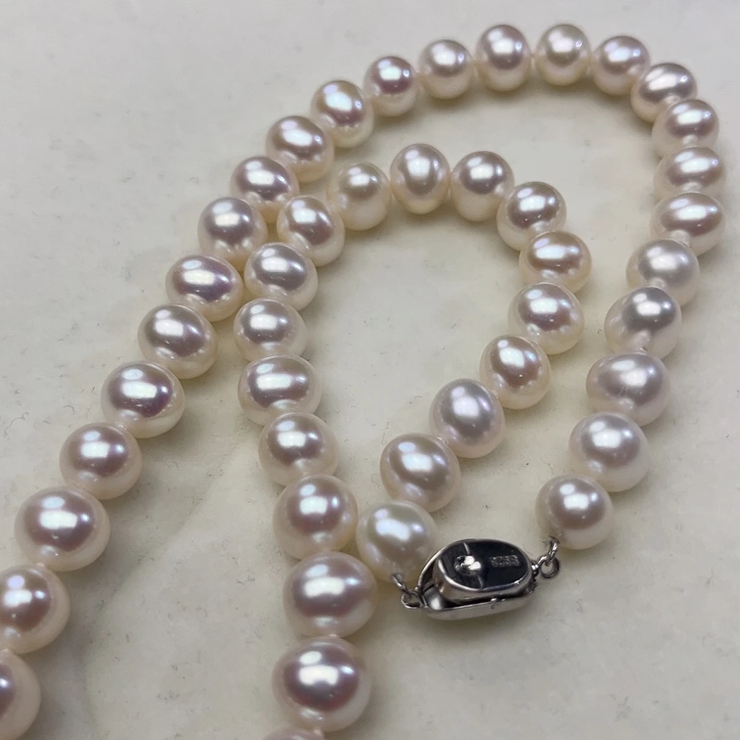 淡水珍珠颈饰银S925镶嵌