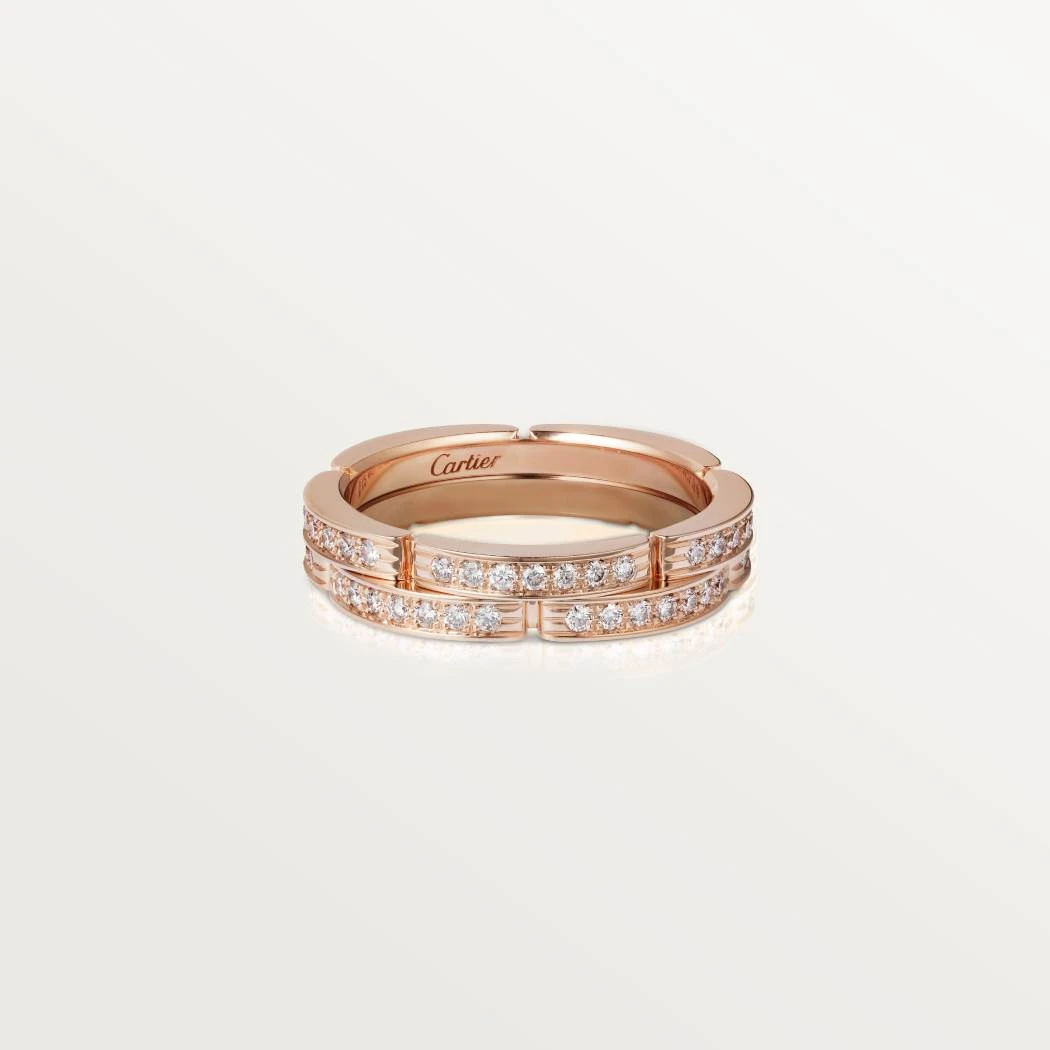 未使用 Cartier/卡地亚 Maillon Panthere双排钻戒指 49码/21年