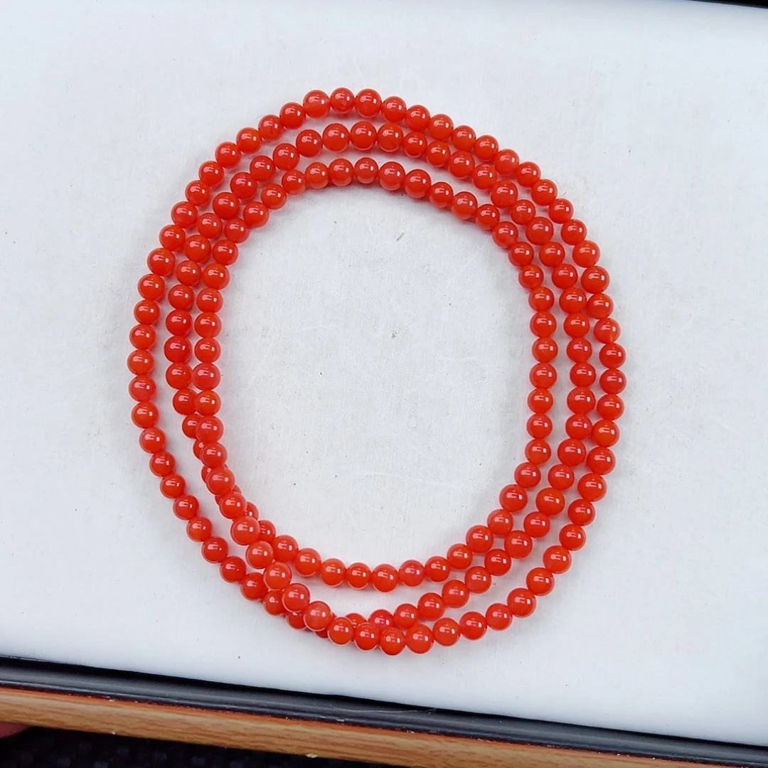 未镶嵌天然南红玛瑙保山阿东寨老南红收藏级长串卡4一条