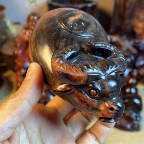 木微**尘大红酸枝摆件