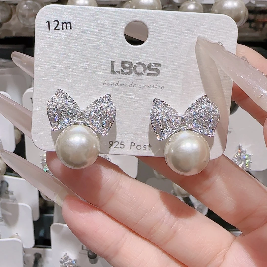 锆石铜合金925银耳环