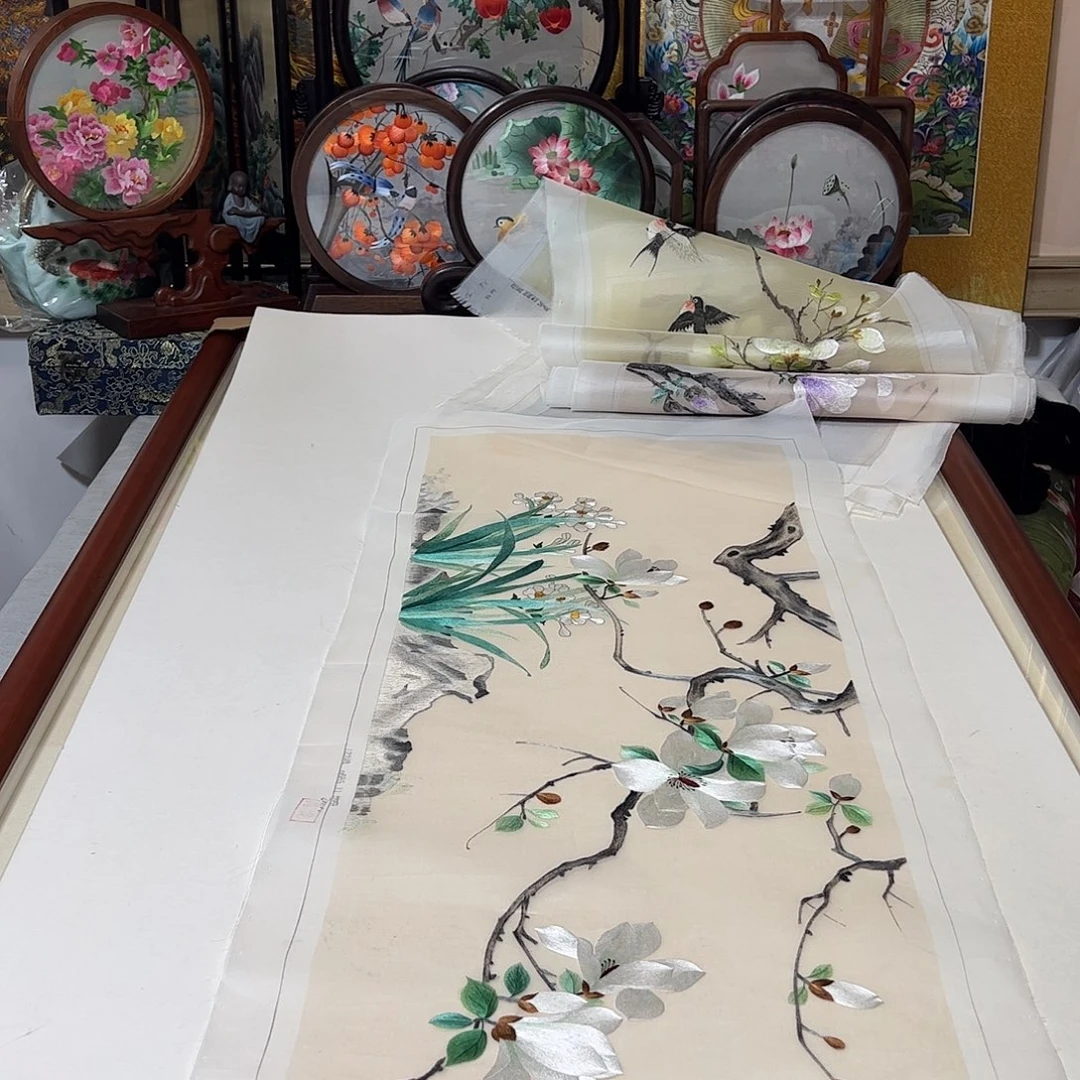 刺绣纯手工刺绣画
