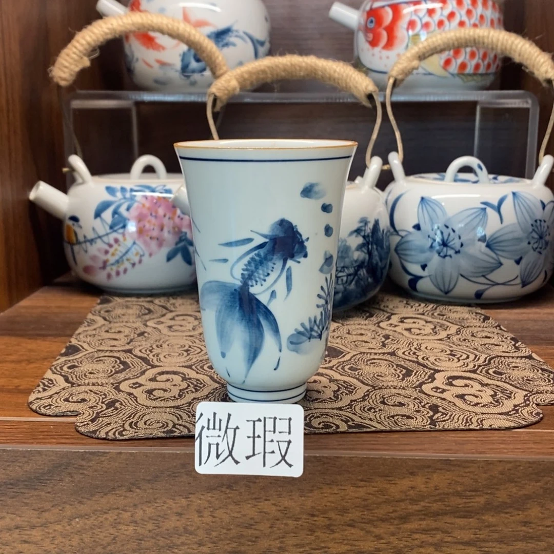 釉下彩老陶泥手工绘制