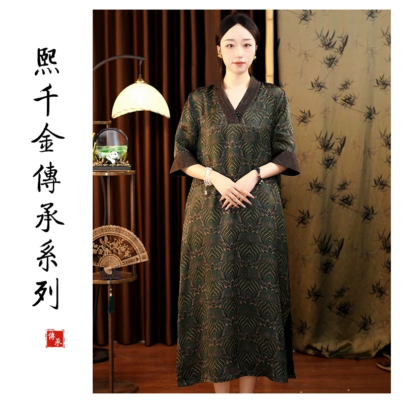 熙千金【江崖海水】时髦服装宽松袍子网红时尚新款女装连衣裙