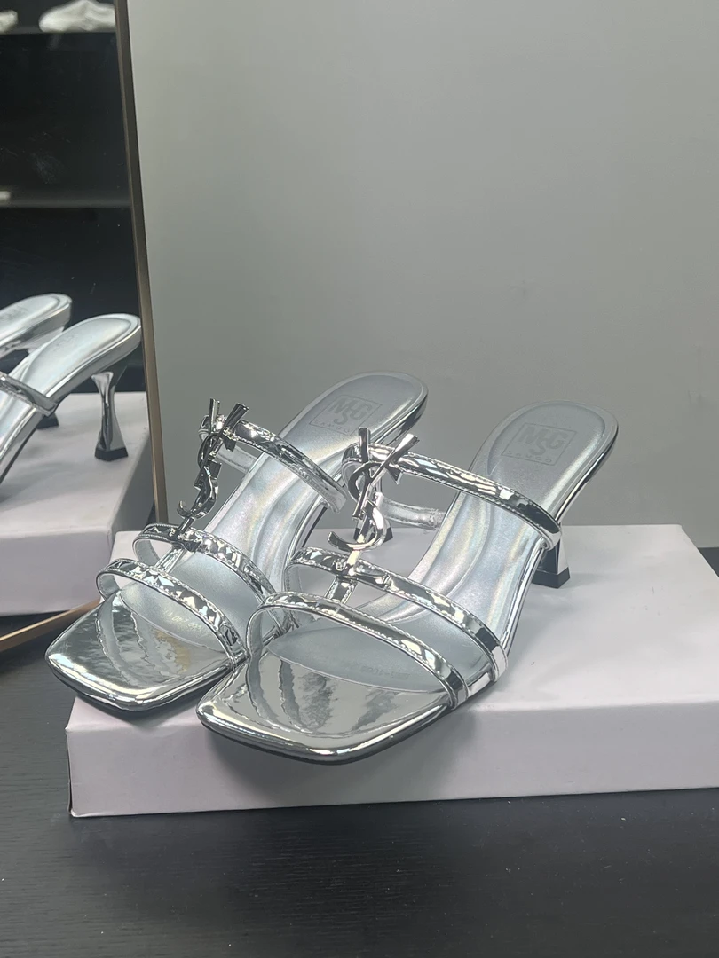 588-1银色（6厘米）细跟高跟鞋