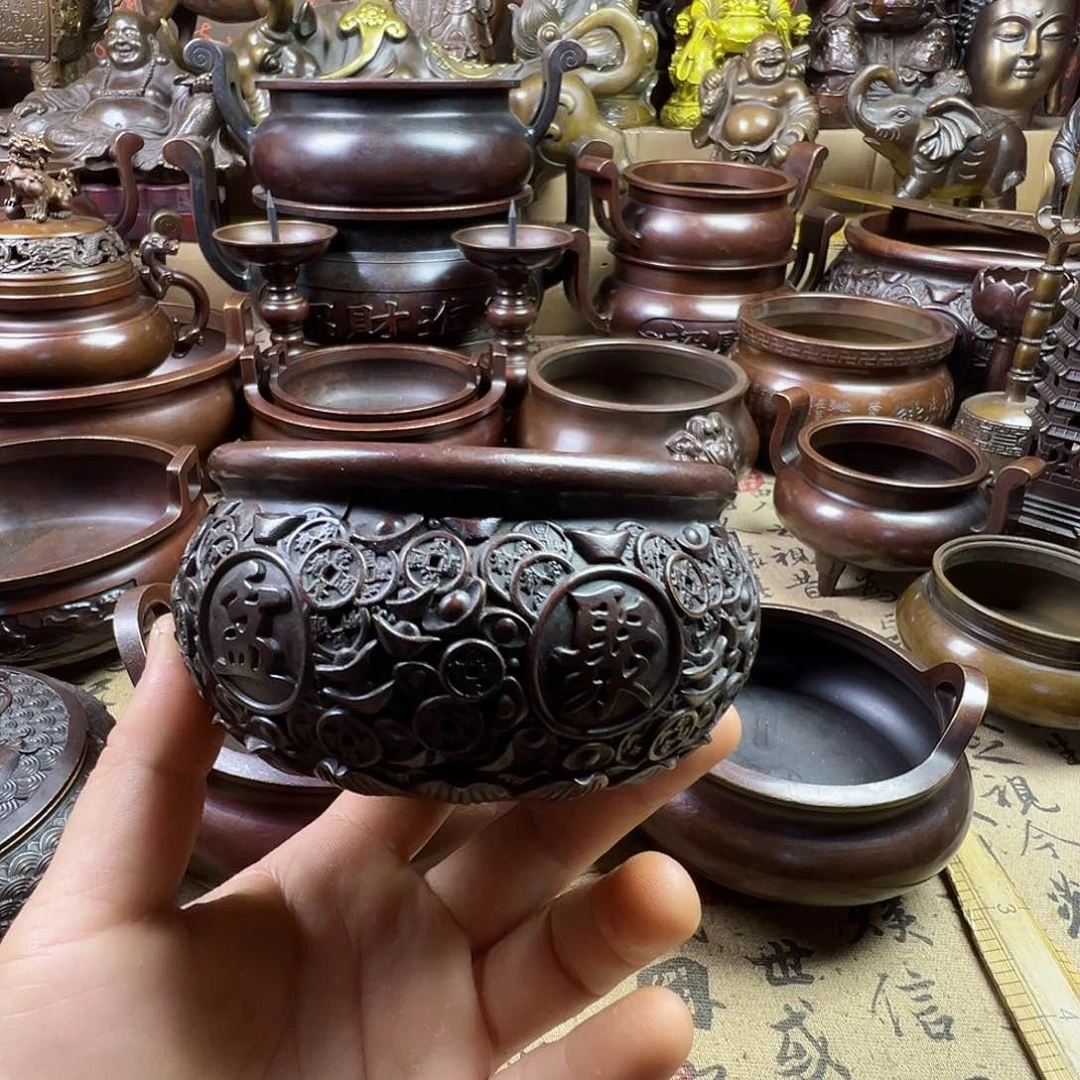 铜香炉家用文昌塔风水摆件
