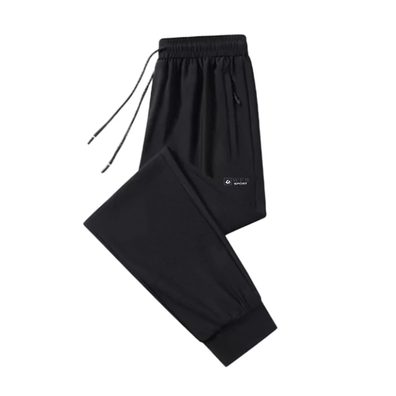 男士中高腰春夏速干男士修身宽松休闲裤长裤休闲裤夏季百搭冰丝裤