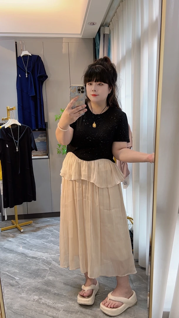 8239夏季定制版法式细闪轻熟风小众气质上衣+阔腿裤套装