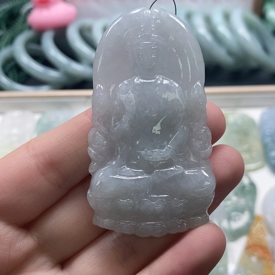 翡翠未镶嵌颈饰3-1 0翡翠A货挂件