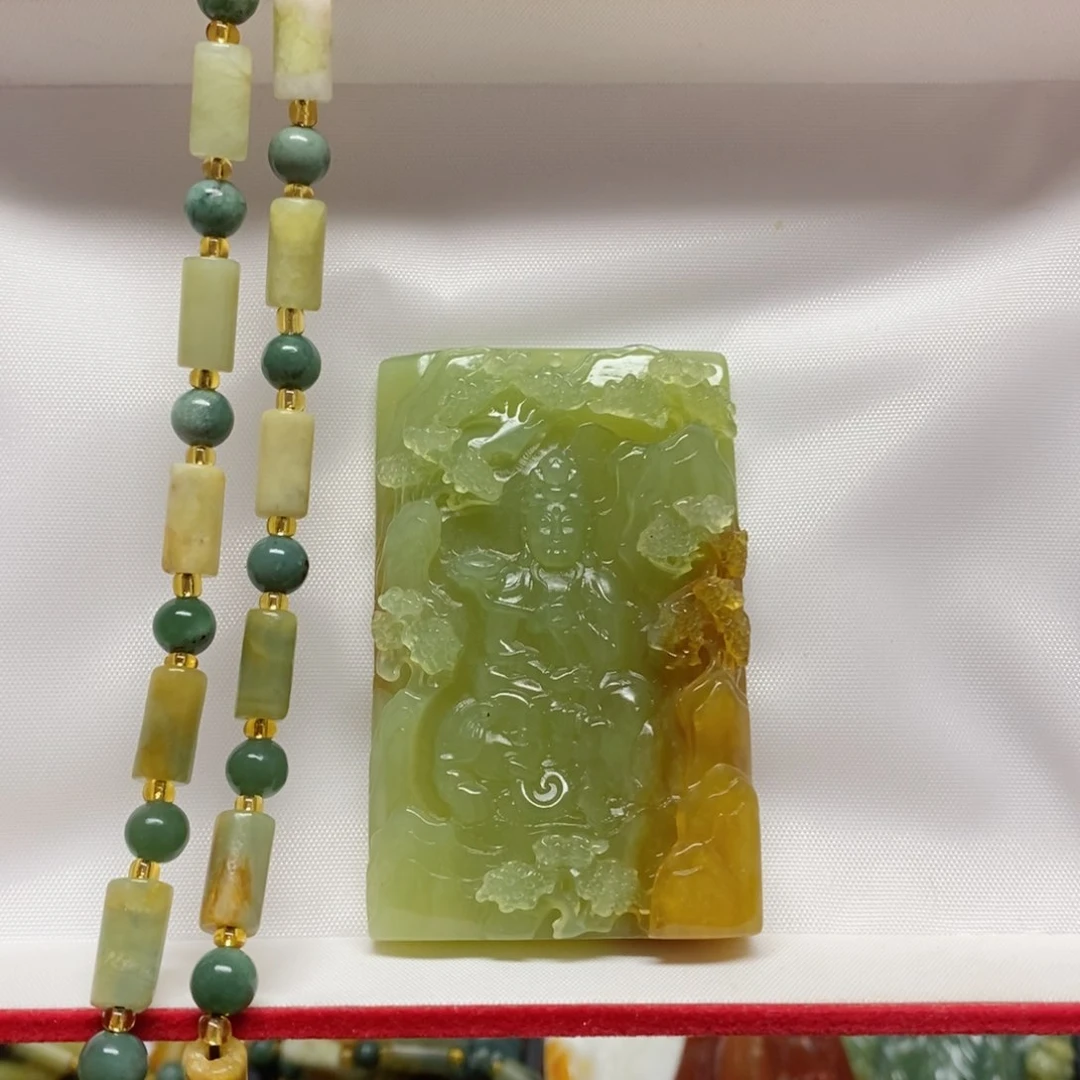 岫玉吊坠(赠链)未镶嵌^****^