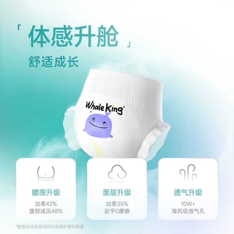 BBG【297到手6件】大鱼蓝鲸游艇舱级婴幼儿柔软瞬吸纸尿裤/拉拉裤