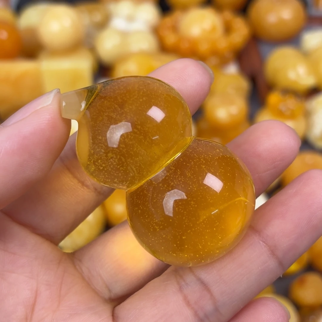 蜜蜡未镶嵌吊坠(不含链)金沙葫芦