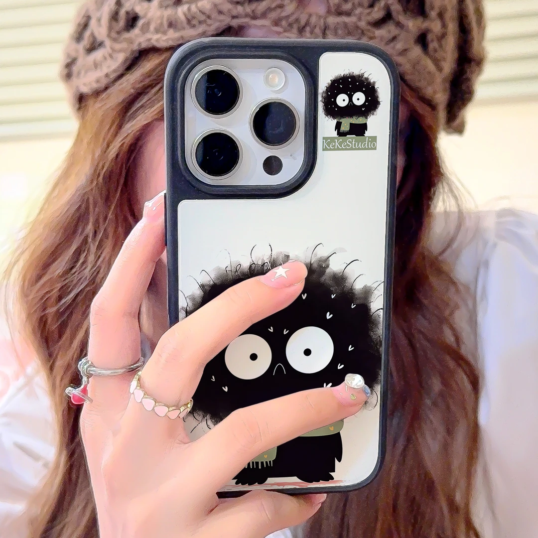 围巾煤球适用苹果17promax手机壳iphone16新款15全13磁吸14可爱