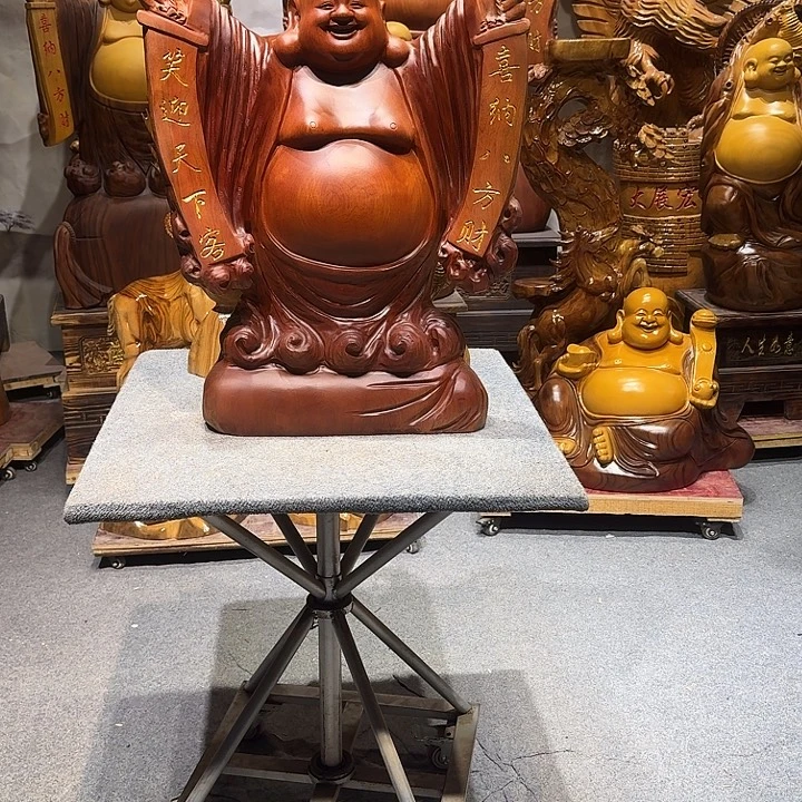 非洲紫檀（红花梨）花梨木弥勒佛摆件