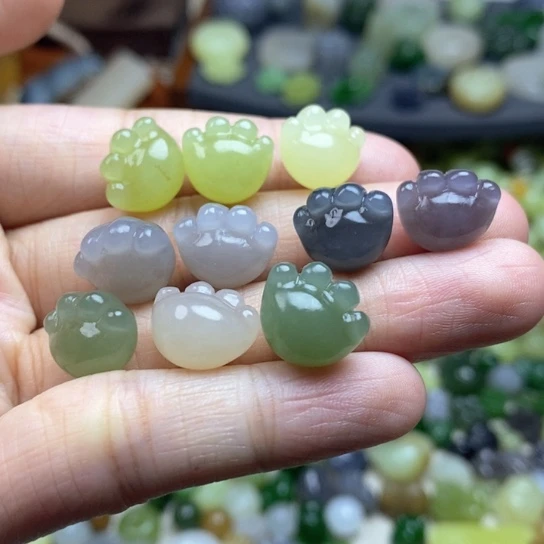 和田玉配件未镶嵌小猫爪98一颗任挑