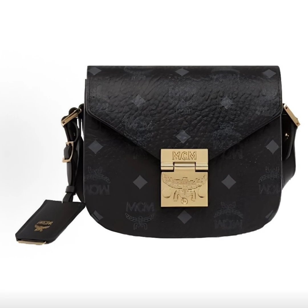 95新 MCM 手提马鞍包小号黑色/LZ00569