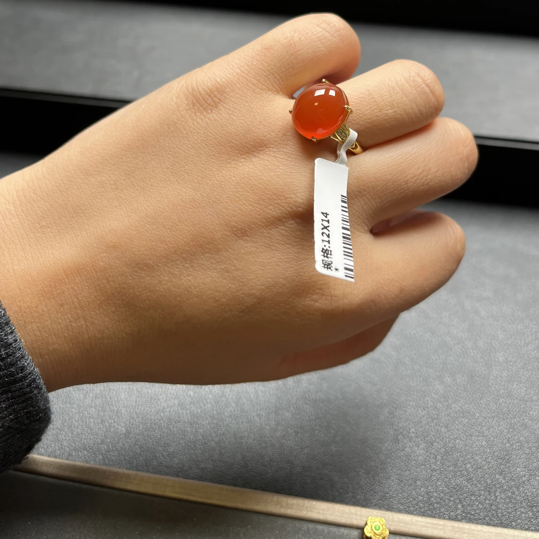 南红925银托简约大气精致时尚