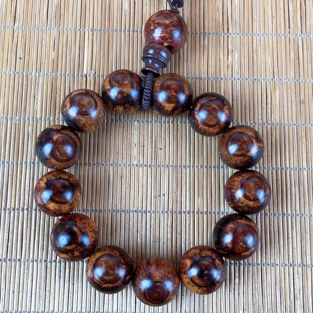 降真香手串/手链1.8镇店树心黑油金底天花板天眼红降