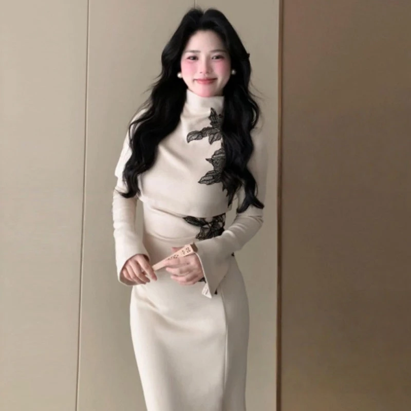 复古独特超好看披肩针织连衣裙两件套装气质一整套ootd穿搭25秋季