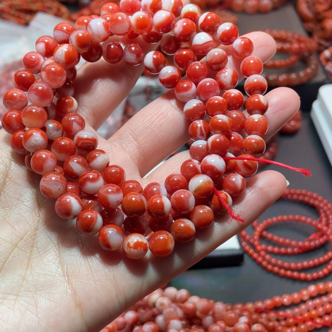 南红玛瑙手链未镶嵌