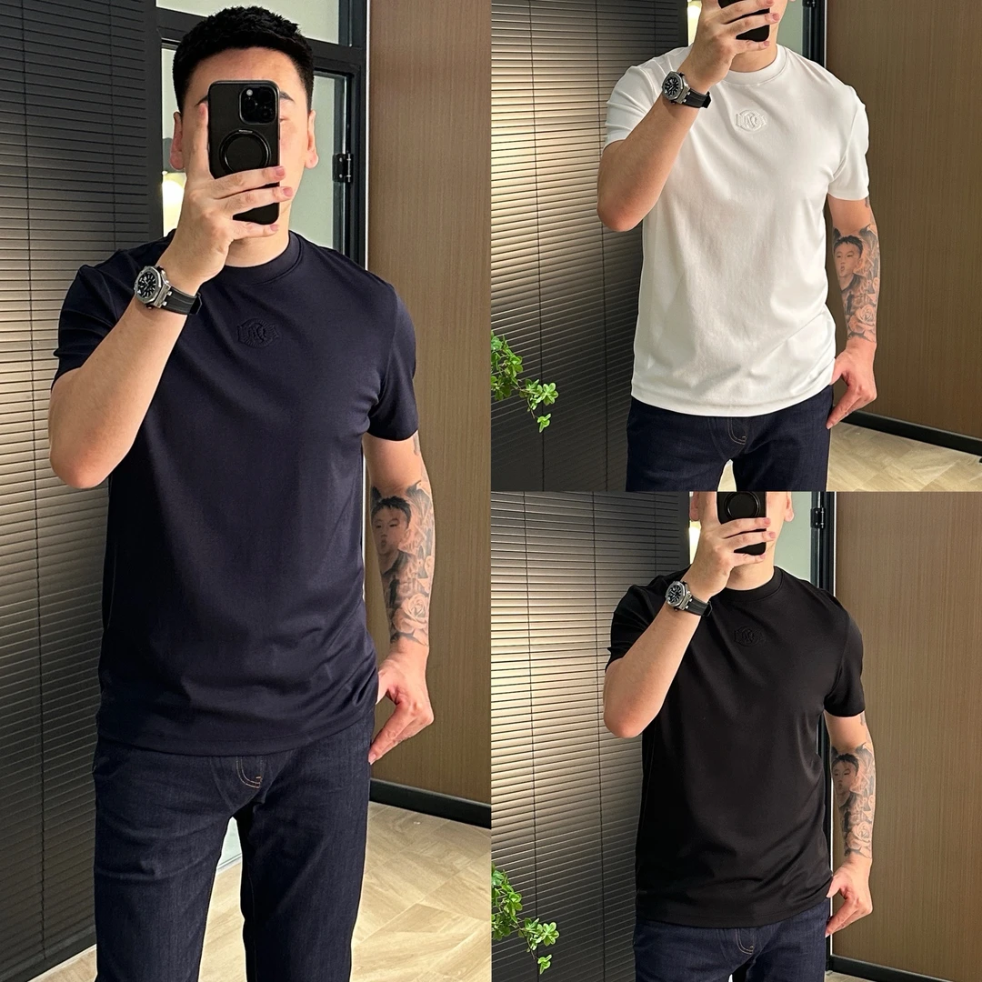 8802男士夏季时尚简约舒适透气百搭圆领T恤半袖