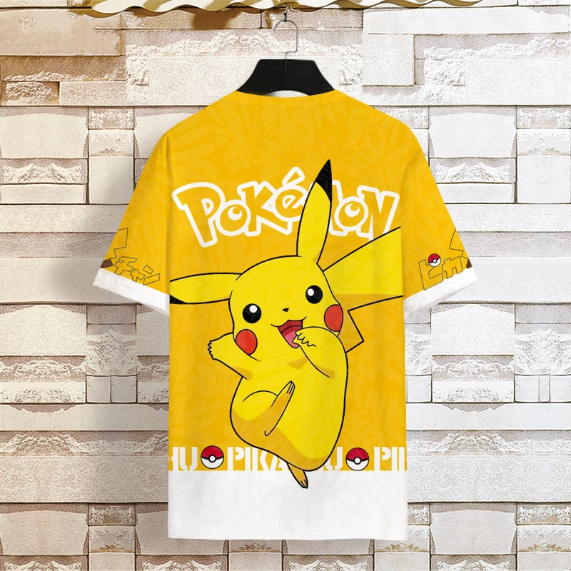 二次元卡通印花短袖T恤男夏季薄款圆领速干半袖青少年大码体恤衫