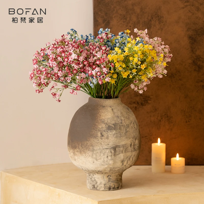 bofan/柏梵假花满天星手感保湿软胶仿真花束装饰森系婚礼手捧花艺