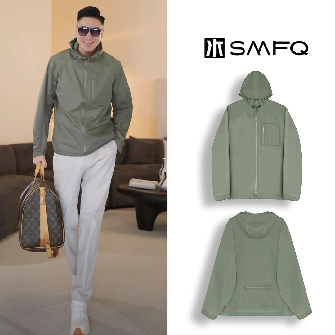 水木夫妻【男款】“超轻无界”三防微孔无缝科技压胶可收纳防晒风壳衣