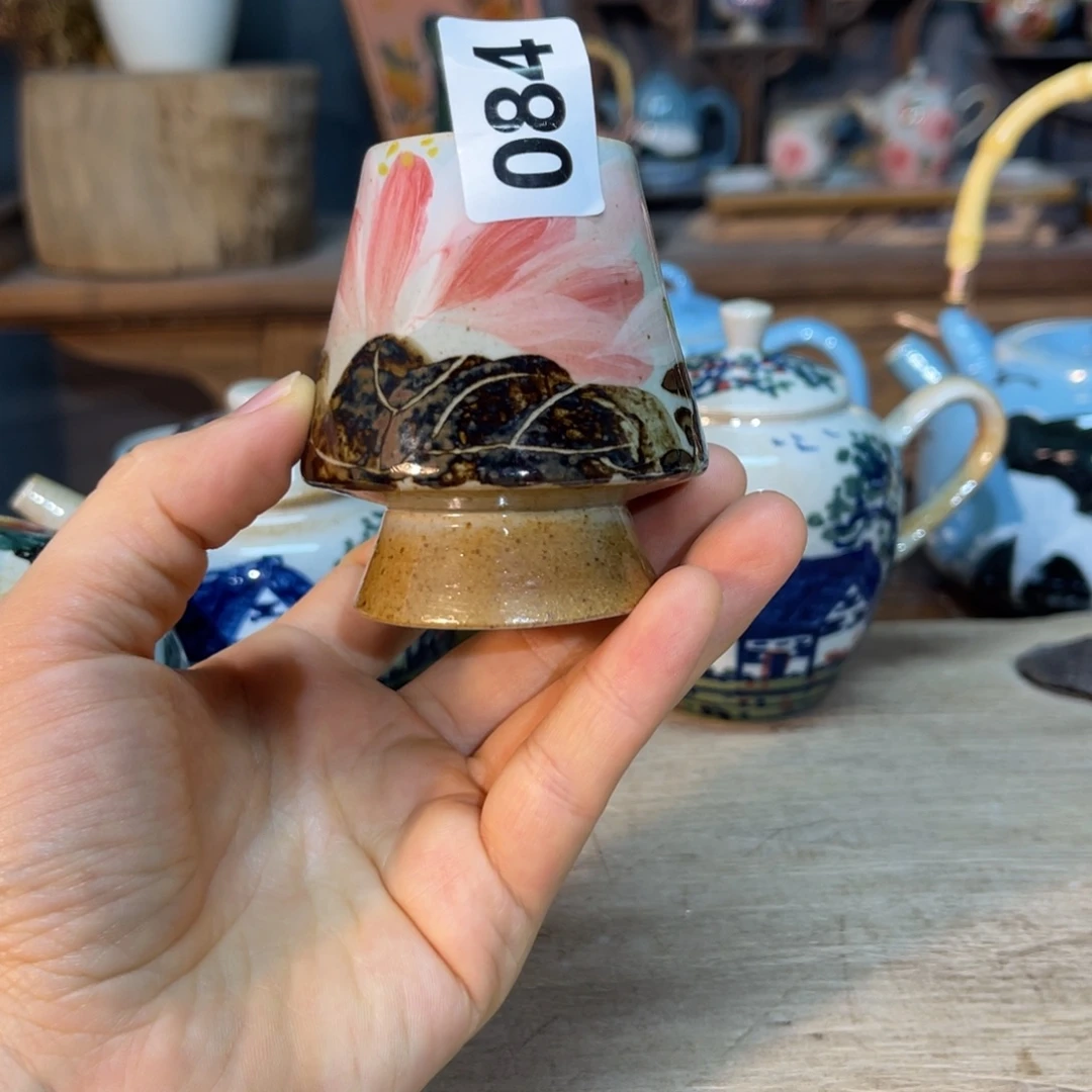 壶素浅陶瓷手工手绘