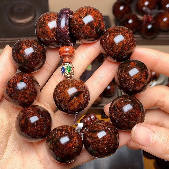 花梨木类手串/手链黄花梨风化料老挝花梨土埋料2.5