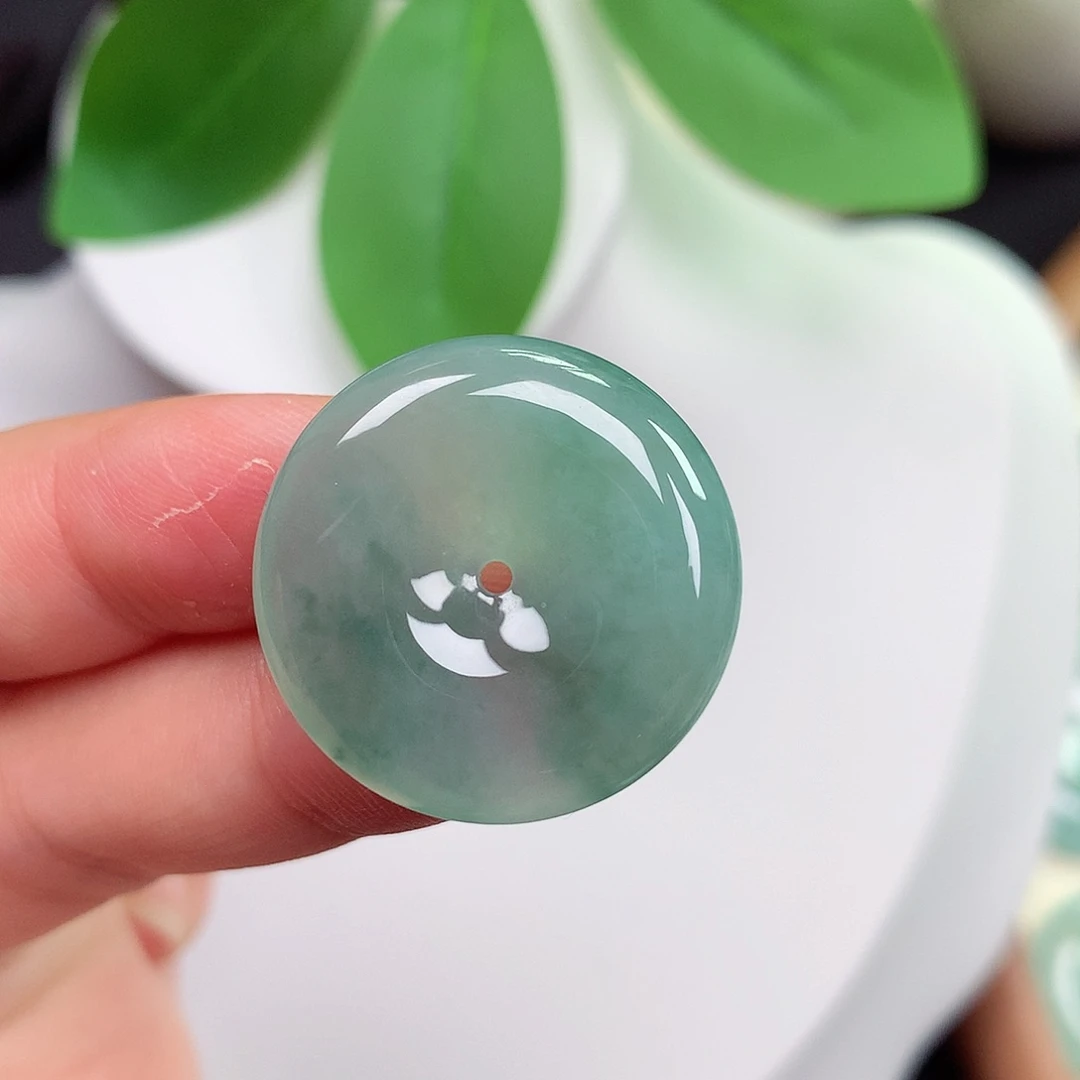颈饰未镶嵌翡翠平安扣 24.1x5.4mm