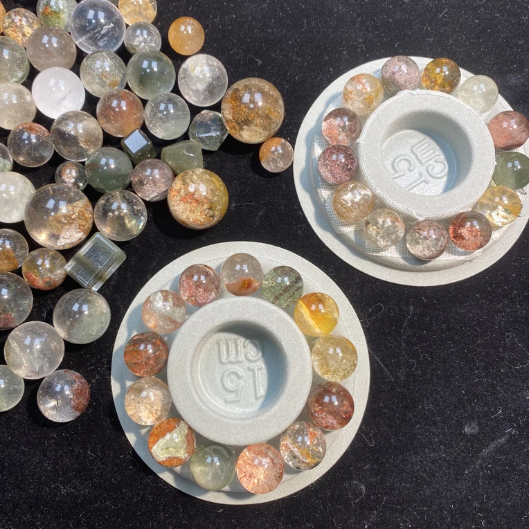 纯天然幽灵水晶单珠DIY手链饰品配件(打孔NO退NO换)