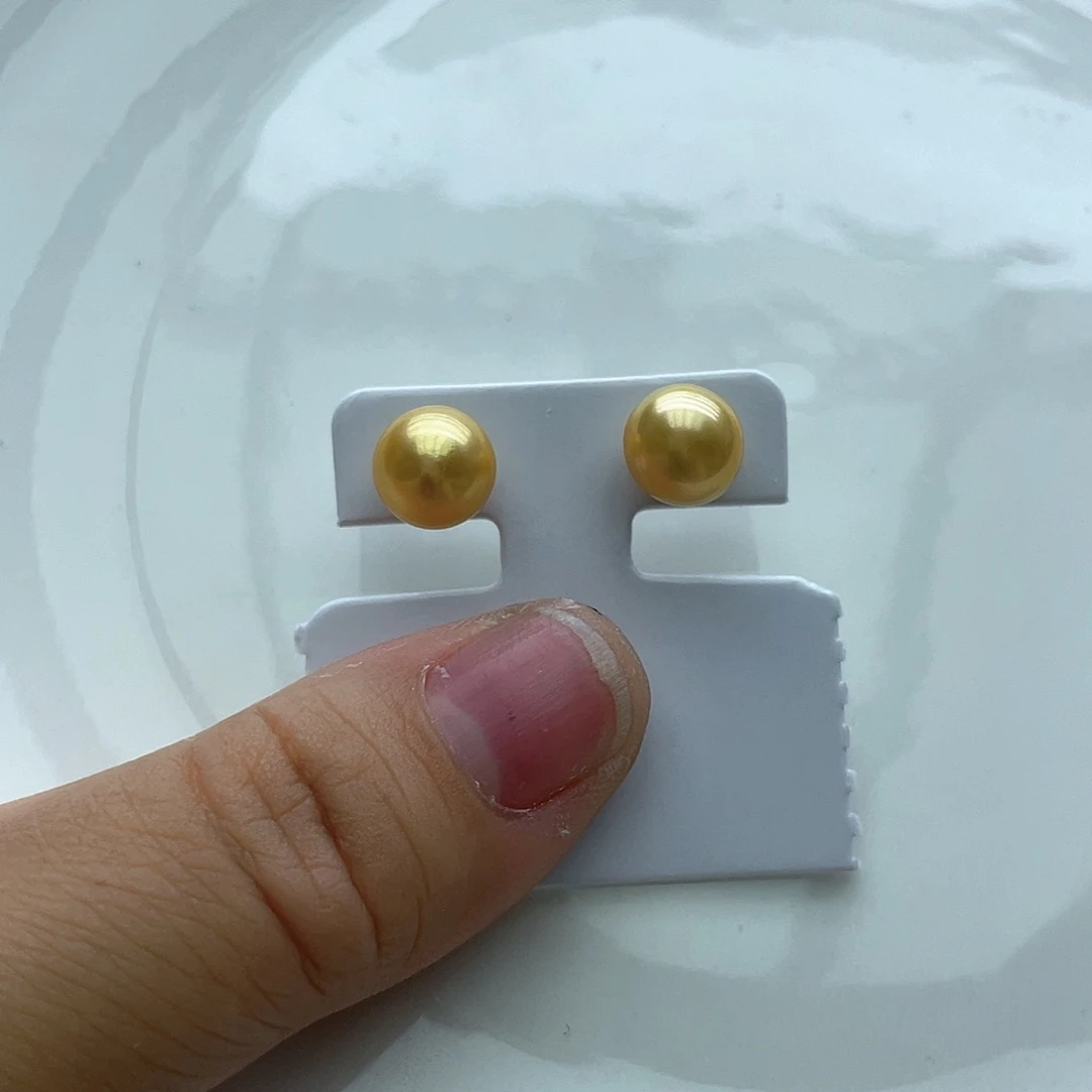 银S925镶嵌淡水珍珠耳饰