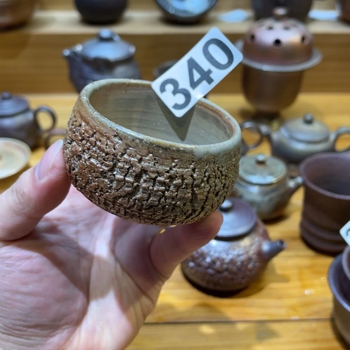 手工制作柴烧茶杯瑕340