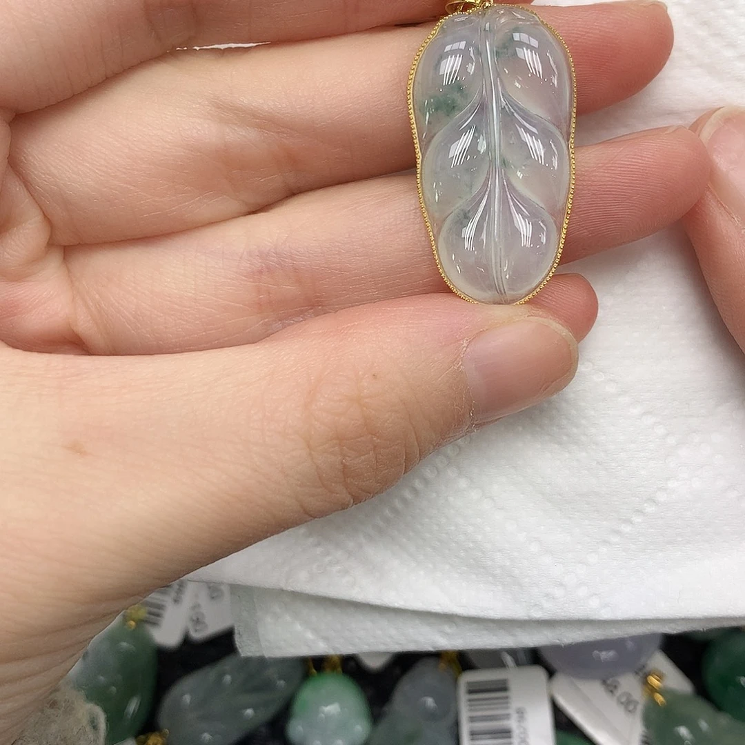 翡翠18K金镶嵌颈饰134678899
