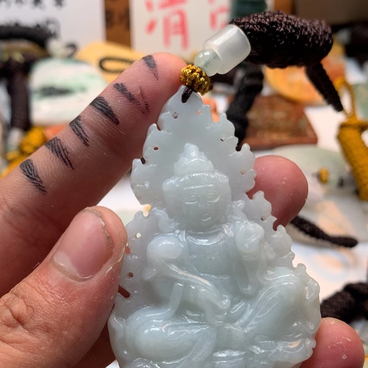 翡翠未镶嵌颈饰保真天然a货翡翠