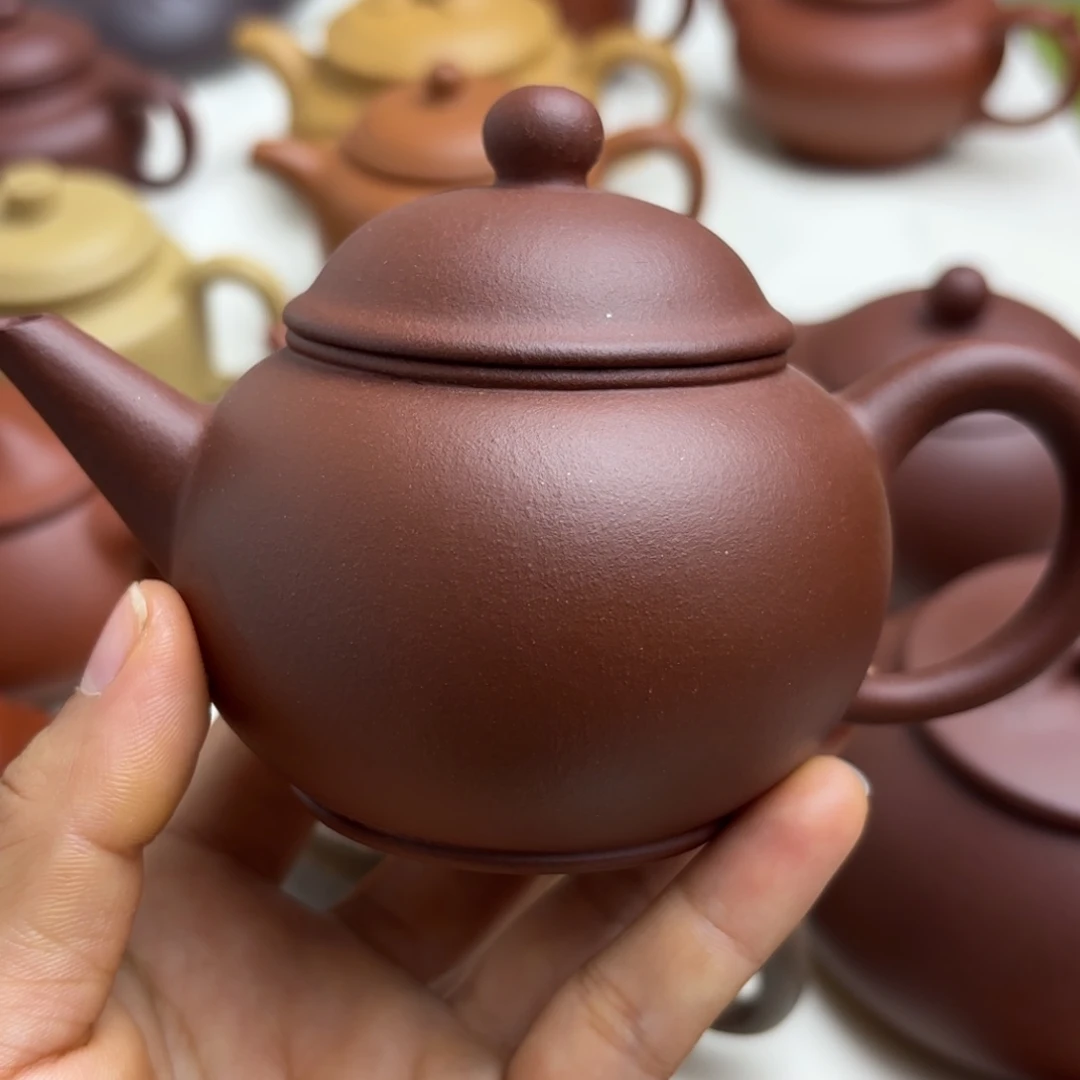 用***7茶壶紫砂紫泥水平160cc微瑕