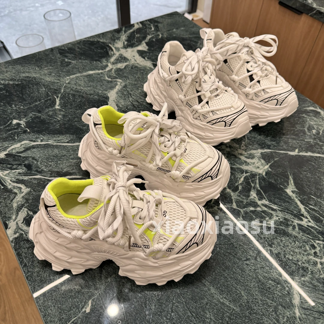 小小苏时尚老爹绿色欧若风很轻春季百搭女鞋;XECX25001