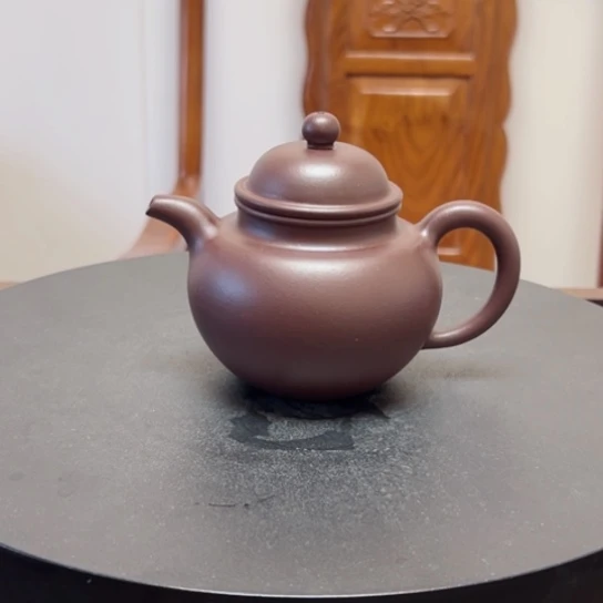 紫砂茶壶本地紫泥半手工瑕